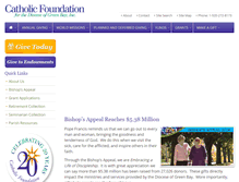 Tablet Screenshot of catholicfoundationgb.org